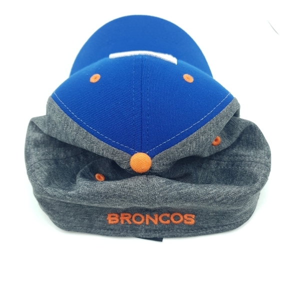 Denver‎ Broncos New Era M/L Stretchy Jersey Hat NFL Orange Blue Football - Picture 2 of 7